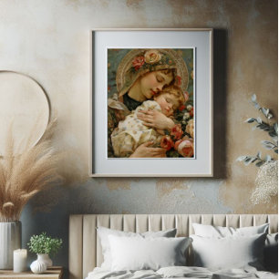 Jesus and Holy Mary Impressionism Photo Print