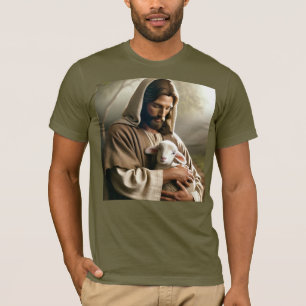 JESUS AND LAMB CHRISTIAN T-SHIRT