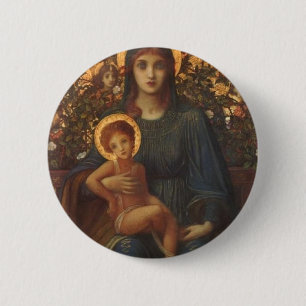 JESUS AND MARY 6 CM ROUND BADGE