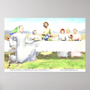 Jesus and Mary at Wedding of Cana Poster
