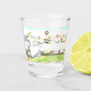 Jesus and Mary at Wedding of Cana Shot Glass