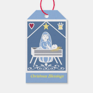 Jesus and Mary Christmas Nativity Gift Tags