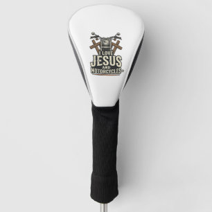 Jesus and Motorcycles Vintage Christian Biker Desi Golf Head Cover