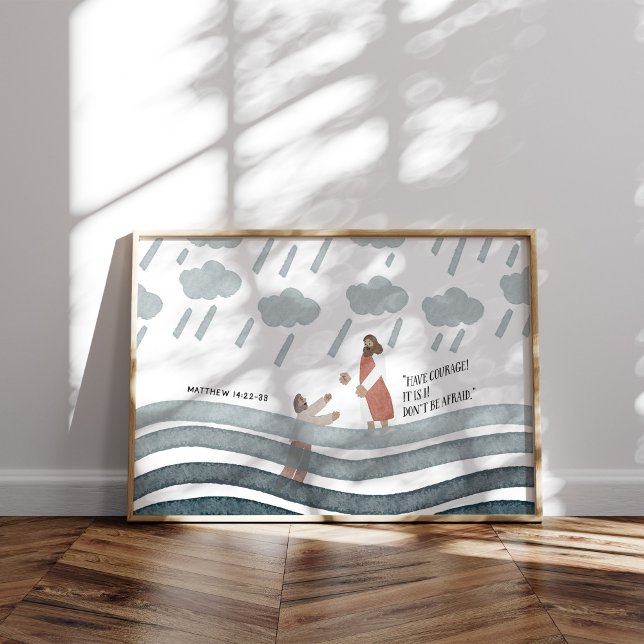 Jesus and Peter kids room poster (Creator Uploaded)