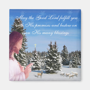 Jesus and Sheep Magnet