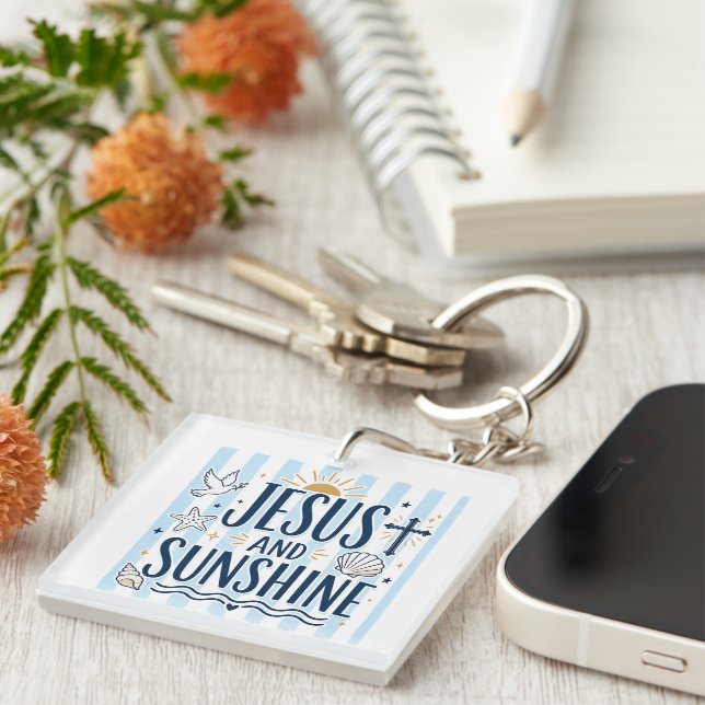 Jesus and Sunshine Keychain  (Front Right)