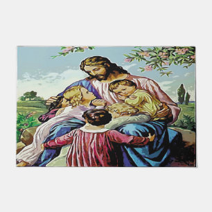 Jesus and the Children Doormat