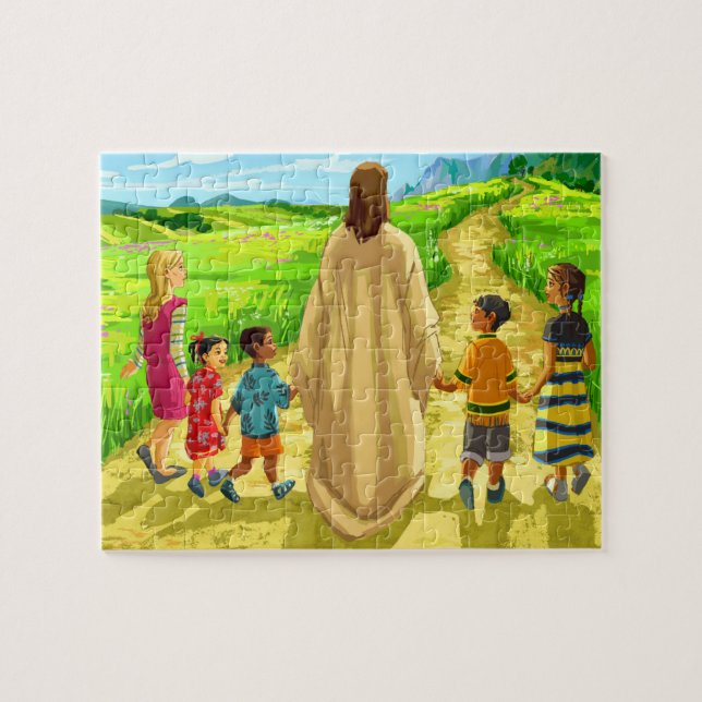 Jesus and the Children on a Journey Puzzle (Horizontal)