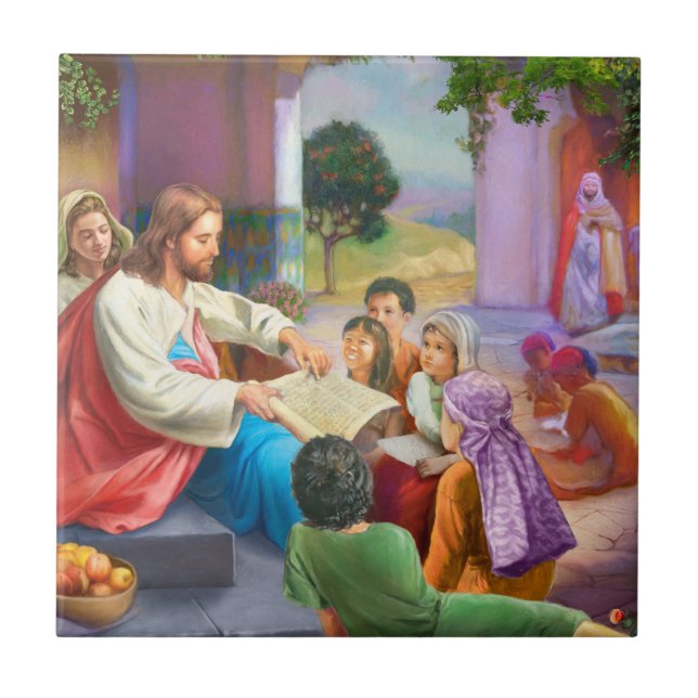 Jesus and the children tile (Front)