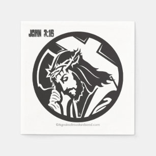 Jesus and the cross Christian Napkin