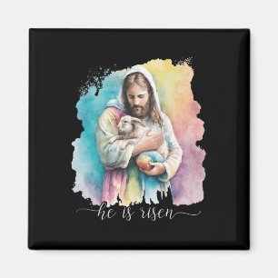 Jesus And The Easter Bunny - He Is Risen Christian Magnet