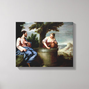 Jesus and the Samaritan Woman Canvas Print