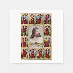 Jesus and the twelve apostles napkin