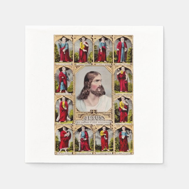 Jesus and the twelve apostles napkin (Front)
