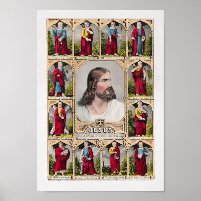 Jesus and the Twelve Apostles Poster (Front)