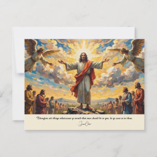 Jesus Angels And A Crowd Postcard
