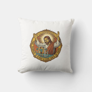 Jesus Angry Bicep Curls Squat Rack Gym Annoyance H Cushion