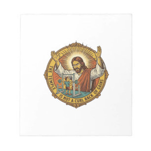 Jesus Angry Bicep Curls Squat Rack Gym Annoyance H Notepad