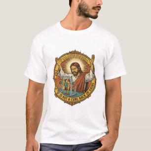 Jesus Angry Bicep Curls Squat Rack Gym Annoyance H T-Shirt
