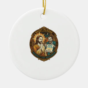 Jesus Angry Neighbor Noise Complaint Loud Party Co Ceramic Tree Decoration