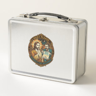Jesus Angry Neighbor Noise Complaint Loud Party Co Metal Lunch Box