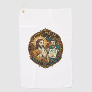Jesus Angry Neighbour Noise Complaint Loud Party C Golf Towel