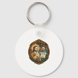 Jesus Angry Neighbour Noise Complaint Loud Party C Key Ring