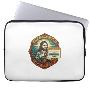 Jesus Annoying Accept Cookies Pop Up Internet Brow Laptop Sleeve