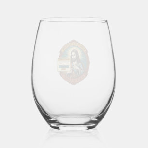 Jesus Annoying Accept Cookies Pop Up Internet Brow Stemless Wine Glass
