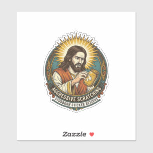 Jesus Annoying Peeling Sticker Paper Residue Shop