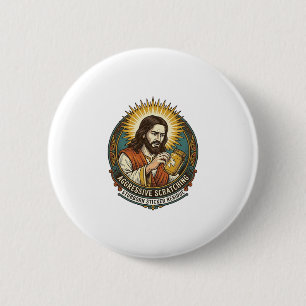 Jesus Annoying Peeling Sticker Paper Residue Shop 6 Cm Round Badge