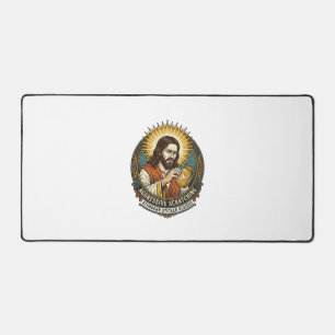Jesus Annoying Peeling Sticker Paper Residue Shop Desk Mat