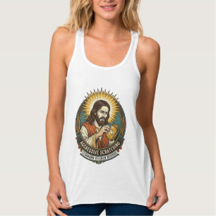 Jesus Annoying Peeling Sticker Paper Residue Shop Singlet