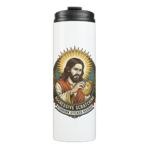 Jesus Annoying Peeling Sticker Paper Residue Shop  Thermal Tumbler