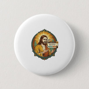 Jesus Annoying Software Update Pop Up Office Humor 6 Cm Round Badge