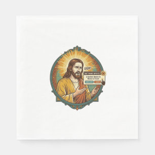 Jesus Annoying Software Update Pop Up Office Humou Napkin