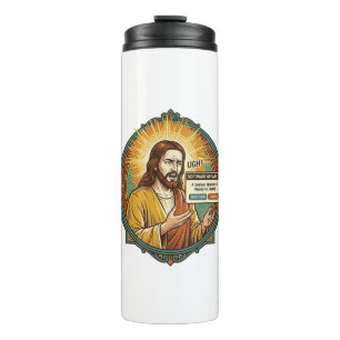 Jesus Annoying Software Update Pop Up Office Humou Thermal Tumbler