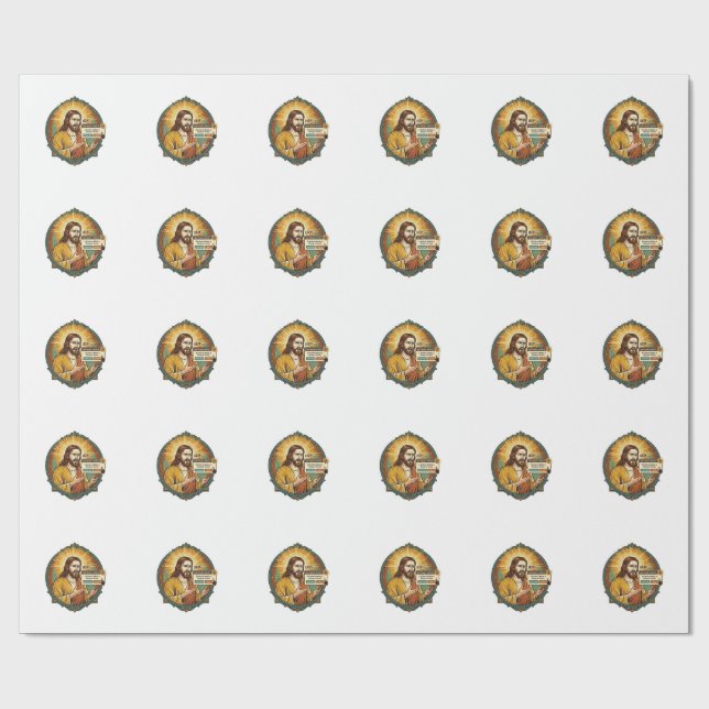 Jesus Annoying Software Update Pop Up Office Humou Wrapping Paper (Flat)