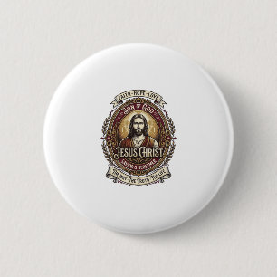 Jesus Antiques Heirloom Graphic Tee Christian Art_ 6 Cm Round Badge