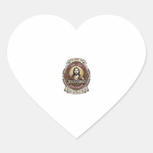 Jesus Antiques Heirloom Graphic Tee Christian Art_ Heart Sticker