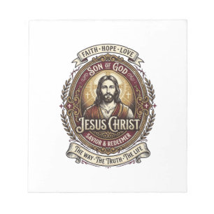 Jesus Antiques Heirloom Graphic Tee Christian Art_ Notepad