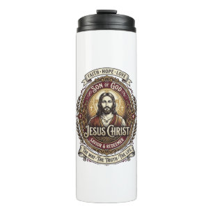 Jesus Antiques Heirloom Graphic Tee Christian Art_ Thermal Tumbler