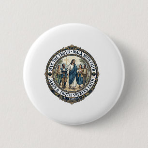 Jesus Apologetics Theology Nerd Shirt Faith Based  6 Cm Round Badge