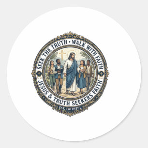 Jesus Apologetics Theology Nerd Shirt Faith Based Classic Round Sticker