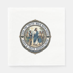 Jesus Apologetics Theology Nerd Shirt Faith Based  Napkin