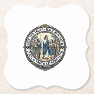Jesus Apologetics Theology Nerd Shirt Faith Based Paper Coaster
