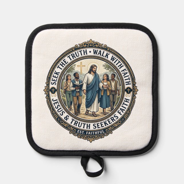 Jesus Apologetics Theology Nerd Shirt Faith Based  Pot Holder (Front)