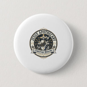 Jesus Apothecary Christian Healing Jesus Apothecar 6 Cm Round Badge