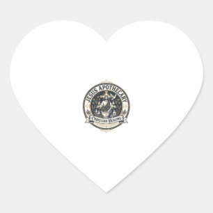 Jesus Apothecary Christian Healing Jesus Apothecar Heart Sticker