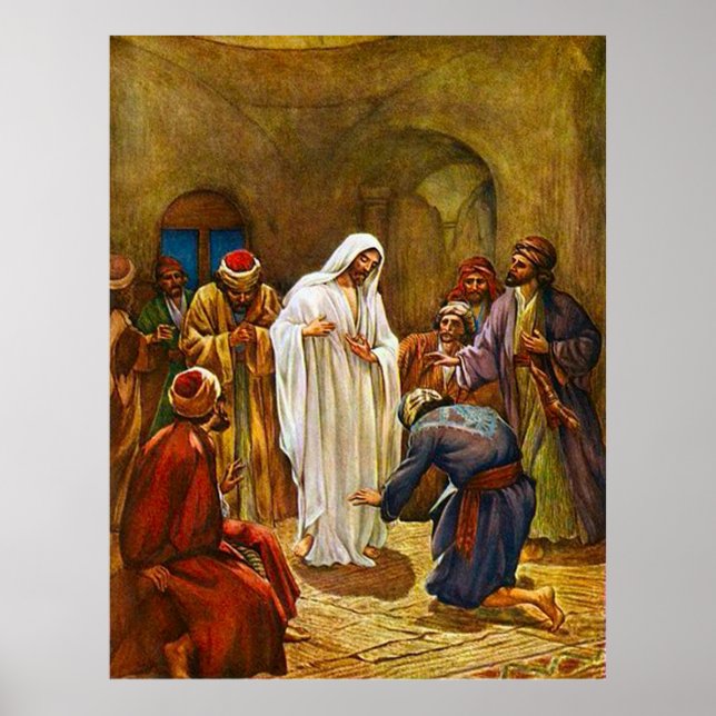 Jesus Appears to Disciples Poster (Front)